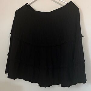 Elegant Black Tiered Skirt